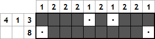 Example nonogram with CSS enabled.