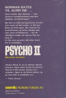 Back of Psycho II.